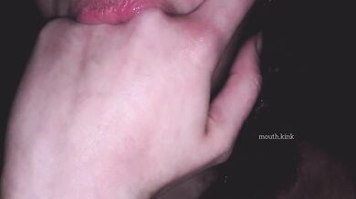 Finger deepthroating makes me drool like hell