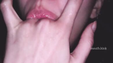 Finger deepthroating makes me drool like hell
