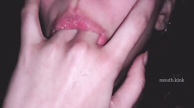 Finger deepthroating makes me drool like hell