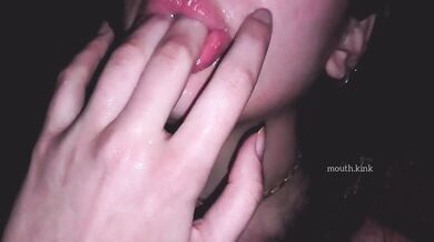 Finger deepthroating makes me drool like hell
