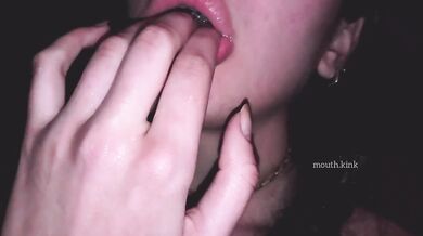 Finger deepthroating makes me drool like hell