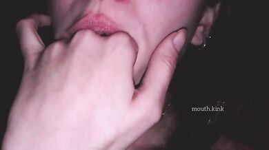 Finger deepthroating makes me drool like hell