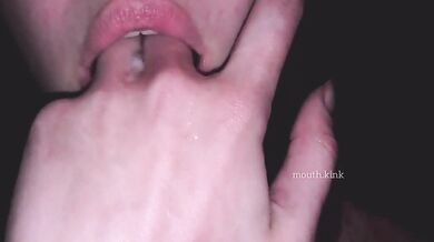 Finger deepthroating makes me drool like hell