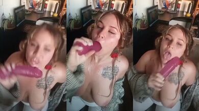 My thick dildo deepthroat