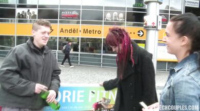 Couple from the street has sex with another couple for money
