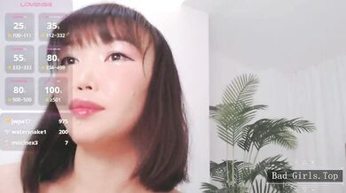 Pretty Asian teen teasing show