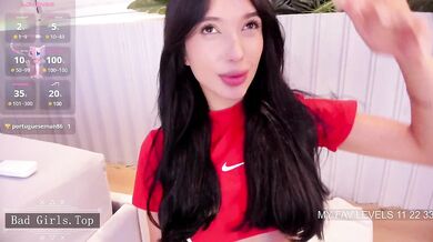 Cute teen dildo blowjob and pussy play