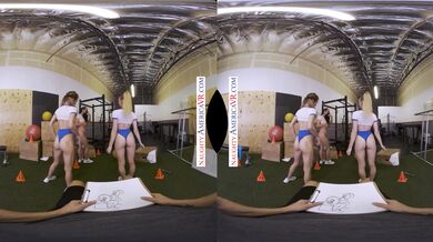 Gorgeous Babes Aiden Ashley, Jazmin Luv And Lily Larimar Team Up To Treat Their Personal Trainer With Their Wet Pussies