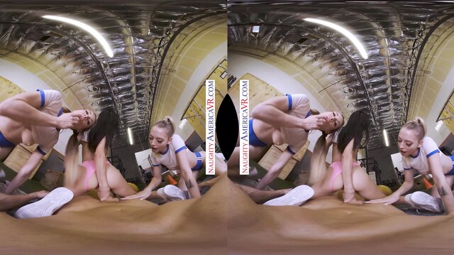 Gorgeous Babes Aiden Ashley, Jazmin Luv And Lily Larimar Team Up To Treat Their Personal Trainer With Their Wet Pussies