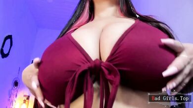 Webcam Closeup Tease Showing Off Huge Natural Boobs