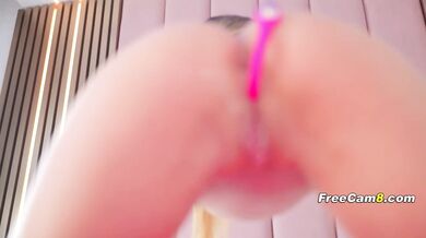 Double-Stuffed Slut Rides Herself Into A Messy Dildo Orgasm