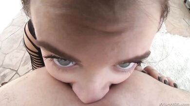 Gorgeous Brunette Gets Oiled Up And Fucked By Hung Stud