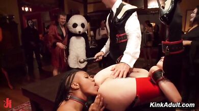 Bella Rossi Joins A Masquerade Ball Orgy With Bondage And Toys