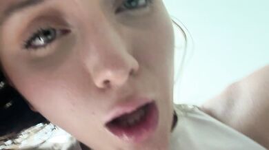 Girl Gives A POV Footjob And Handjob On The Bed