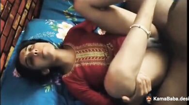 Indian Woman Gets Fucked Hard On A Floral Bed