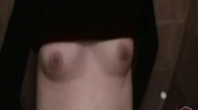 Czech amateur fucks in a public toilet