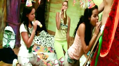 Birthday party turns into sex play