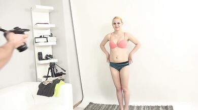 Czech blonde fucks photographer at casting