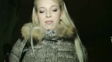 Sex with blonde in the street