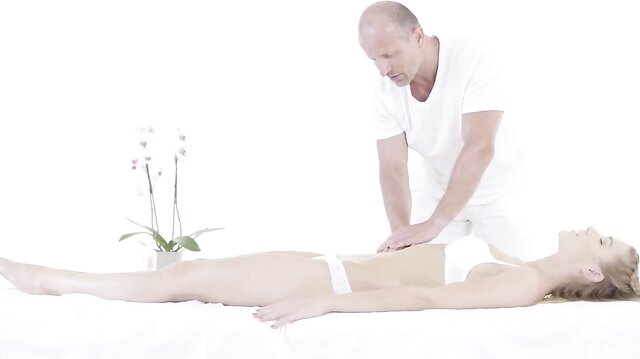 Beautiful Alexis Crystal fucks her older masseur