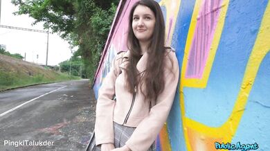 Alisha A fucks stranger in public place for money