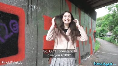 Alisha A fucks stranger in public place for money