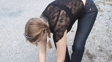 Playful Dominance Action With Wet Jeans