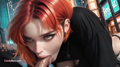 Smart Redhead Fucked Under City Streets