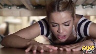 Brunette Gets Pounded Hard From Behind