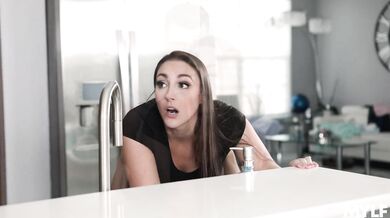 Busty MILF Melanie Hicks Gets Bent Over The Kitchen Counter