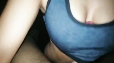 She Finishes Him Off Inside Her Sports Bra