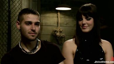 Mistress Bobbi Torments A Bound Slave With A Strap-On