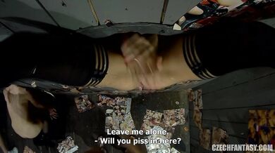 Czech Brunette Fucks In A Fuck House
