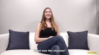 Katerina Gives A POV Casting Blowjob And Takes The Cumshot