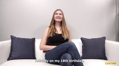 Katerina Gives A POV Casting Blowjob And Takes The Cumshot