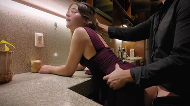 Hot Brunette Gets Fucked On A First Date