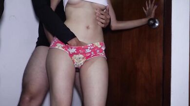 Cheating Wife Takes A Standing Doggy-Style Creampie