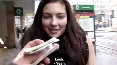 Czech Brunette Gives A Blowjob Outdoors