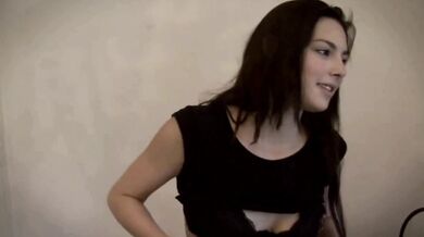 Czech Brunette Gives A Blowjob Outdoors