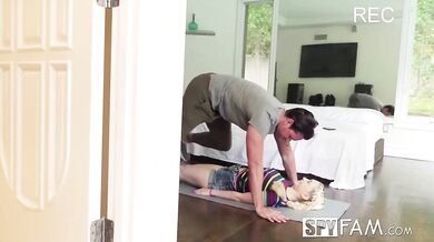 Petite Blonde Teen Fucks Big Dick Stepdad