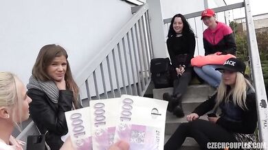 Sarah Kay Joins A Czech College Threesome