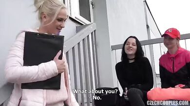 Sarah Kay Joins A Czech College Threesome