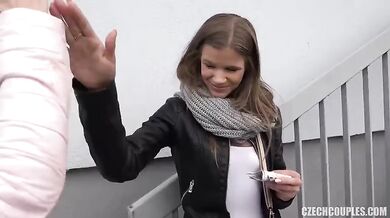 Sarah Kay Joins A Czech College Threesome