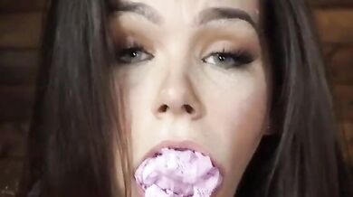 Brunette Woman Gets Ball Gagged And Pounded By A Fuck Machine