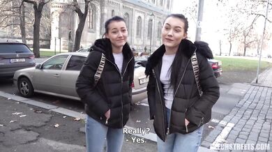 Lady Zee Picks Up Twin Sisters For A Wild Street Threesome