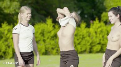 Teen soccer players fuck with their coach