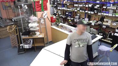 Tattooed Blonde Trades Sex For Cash At The Counter