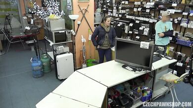 Blonde Trades Her Body For Cash At The Pawn Shop