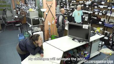 Blonde Trades Her Body For Cash At The Pawn Shop