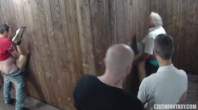 Czech Babes Take On A Horny Crowd In A Wild Group Fantasy